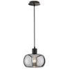 Image de Lampe à suspension lampe suspendue lampe de salon verre fumé lampe de chambre rétro D 22cm