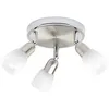 Image de BRILLIANT lampe Sofia spot cocarde triple fer / chrome / blanc 3x D45, E14, 40W, adaptées aux lampes à suspension (non incluses) Échelle A ++ à E