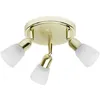 Image de BRILLIANT lampe Sofia Spotrondell 3flg laiton / blanc-albâtre 3x D45, E14, 40W, adaptées aux lampes à suspension (non incluses) Échelle A ++ à E