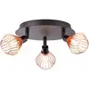 Image de BRILLIANT lampe Dalma Spotrondell 3flg noir / cuivre 3x QT14, G9, 33W, adapté aux lampes à culot à broche (non incluses) Échelle A ++ à E Têtes