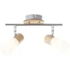 Image de Brilliant - lampe Babsan spot tube 2 lumière bois clair / blanc 2x C35, E14, 3,5W, adapté aux lampes à bougie (non incluses) Échelle a ++ à e Têtes