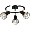 Image de Lampe Blacky Spot Spiral 3flg noir 3x D45, E14, 40W, adaptées aux lampes à suspension (non incluses) Échelle a ++ à e Convient aux lampes led