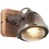 Image de Brilliant - lampe Carmen Spot mural en bois acier brûlé / bois 1x PAR51, GU10, 5W, adapté aux lampes à réflecteur (non incluses) Échelle a ++ à e