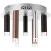 Image de Lampe clavecin led plafonnier 7 lumières marron / café 7 led 4W intégrées, 365lm, 3000K Dimmable en 3 étapes via interrupteur mural Économique et
