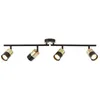 Image de Lampe Maribel spot tube 4flg laiton brossé / noir 4x PAR51, GU10, 5W, adapté aux lampes à réflecteur (non incluses) Échelle a ++ à e Têtes pivotantes