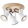 Image de BRILLIANT lampe Seed Spotrondell 3flg blanc / bois clair 3x PAR51, GU10, 5W, adapté aux lampes à réflecteur (non incluses) Échelle A ++ à E Têtes