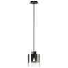 Image de Lampe Beth suspension 20cm café / verre fumé 1x A60, E27, 60W, lampes normales gf non spécifiées. Réglable en hauteur / câble peut être raccourci