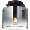Image de Lampe Beth plafonnier 20cm café / verre fumé 1x A60, E27, 60W, lampes normales gf non spécifiées. Convient aux lampes led Dimmable lors de