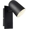 Image de BRILLIANT lampe Ayr interrupteur spot mural noir mat 1x D45, E14, 18W, adapté aux lampes à suspension (non inclus) Échelle A ++ à E Avec interrupteur