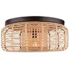 Image de BRILLIANT Crosstown plafonnier 45cm bois clair / noir luminaires d'intérieur, plafonniers, décoratifs 1x A60, E27, 40W, convient aux lampes normales
