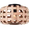 Image de Brilliant lampe Woodline plafonnier bambou 36cm métal/textile marron 1x A60, E27, 60 W