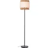 Image de Brilliant - Lampadaire Waterlilly 1,6m noir/naturel/blanc, métal/tissu/jacinthe d'eau, 1x A60, E27, 60 w