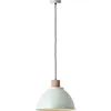 Image de Brilliant - Suspension Erena 38cm vert clair métal/bois 1x A60, E27, 60 w, adapté à une lampe normale (non incluse)