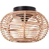 Image de Brilliant lamp Plafonnier Woodball à 1 lampe noir mat/verre bambou/métal marron 1x A60, E27, 40 W