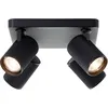 Image de Brilliant - Lampe Marty Spot led plaque 4 ampoules sable noir noir 4x GU10, 10 w, ampoules led incluses et remplaçables
