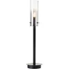 Image de Brilliant - Lamp Glasini lampe de table 44cm noir mat/verre fumé aluminium noir 1x C35, E14, 25 w