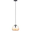 Image de Brilliant - Lamp Kaizen suspension 25cm ambre-ambre/noir métal mat/plastique marron 1x A60, E27, 40 w