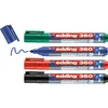 Image de Edding 360 4-360-4 Marqueur tableau blanc noir, bleu, rouge, vert 4 pc(s)