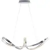 Image de Suspension lampe de salon lampe de salle à manger lampe de cuisine plafonnier, métal chrome cristal incurvé, Simply Dim, LED 39W 3500Lm 3000K blanc