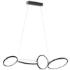 Image de Rondo Suspension 4 Cercles Led Noir L110 cm Trio Lighting