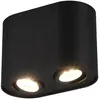 Image de Trio - Spot Plafonnier 2 Spots GU10 Orientables Cookie Noir Lighting