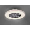 Image de Ventilateur et plafonnier harstad diffuseur satinÉ et effet cristal avec tÉlÉcommande multifonctions rÉglage de l'intensitÉ et de la tempÉrature de
