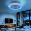 Image de Ventilateur de plafond avec éclairage et télécommande, plafonnier silencieux avec ventilateur et changeur de couleurs rvb, veilleuse cct à intensité