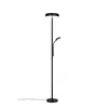 Image de Lampadaire LED lampe de bureau noir dimmable télécommande H 183 cm