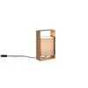 Image de Lampe design, Lampe de table 27 cm métal et tissu Pail Taupe en Metal Trio
