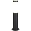 Image de Lampadaire d'extérieur en acier inoxydable noir, éclairage de jardin, E27, IP44, H 45 cm