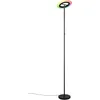 Image de Lampadaire LED lampe de lecture noir RGBW changeur de couleurs dimmable H 175 cm