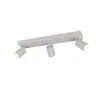 Image de Plafonnier lampe de salon lampe de plafond métal gris 3 flammes pivotant L50cm