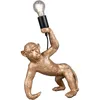 Image de Lampe de table lampe de table singe doré figure de chambre à coucher, interrupteur à câble, 1x E27 douille, LxlxH 31,5x17,5x35,5 cm