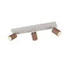 Image de Plafonnier lampe de chambre métal café 3 ampoules orientable GU10 L 50 cm