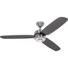 Image de Certeo - Ventilateur de plafond Night Flight Chrome / Wenge