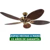 Image de Casafan - Ventilateur de plafond Classic Royal Laiton / Rotin