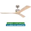 Image de Casafan - Ventilateur de plafond Macau Chrome / Bois naturel
