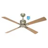 Image de Ventilateur de plafond 132cm avec WiFi CasaFan ECO NEO III 944222W Laiton antique/ Moteur erable et Hetre