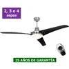 Image de Certeo - Ventilateur de plafond Mirage ch-no avec éclairage