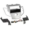 Image de Facade autoradio 2DIN compatible avec Ford Fiesta 08-13 Sans ecran Avec vide poche Induction Qi Argent