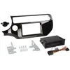 Image de Facade autoradio 2DIN compatible avec Kia Rio ap15 Avec vide poche Induction Qi Noir brillant