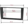 Image de Facade autoradio 2DIN compatible avec Audi A4 B6 B7 02-09 Noir
