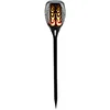 Image de Lampe torche solaire pour jardin extérieur led éclairage flamme effet noir blanc Noor 89023