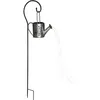 Image de Lampe solaire enfichable arrosoir lampe de jardin d'extérieur en arrosoir design lampe enfichable argent, 24x led blanc chaud, h 94 cm, jardin balcon