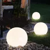 Image de Boules lumineuses solaires de jardin led, boule solaire de décoration de jardin pour extérieur, boule lumineuse enfichable, plastique blanc, durée