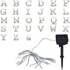 Image de Guirlande lumineuse solaire 20x led Lampe lettres jardin extérieur Deko lampe clignotante permant, abc, l 390 cm