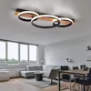 Image de Plafonnier en bois plafonnier métal noir led lampe en bois, 3 flammes, look bois moderne, 1x led 37W 3200Lm 3000K, LxlxH 68x30x8cm