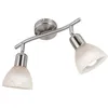 Image de Nino Leuchten - Spot led 2 ailes. Daytona nickel, verre alab.blanc avec 2xE14.3W, led l: 20cm, verre 10cm faux