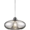 Image de Suspension en verre fumé suspension rétro salle à manger lampe suspendue fumée, métal, 1x douille E27, DxH 40x150 cm