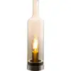 Image de Lampe de table lampe de table lampe de chevet bouteille lampe de salon lampe d'appoint lampe de chambre, métal verre ambre, 1x E14, h 33 cm